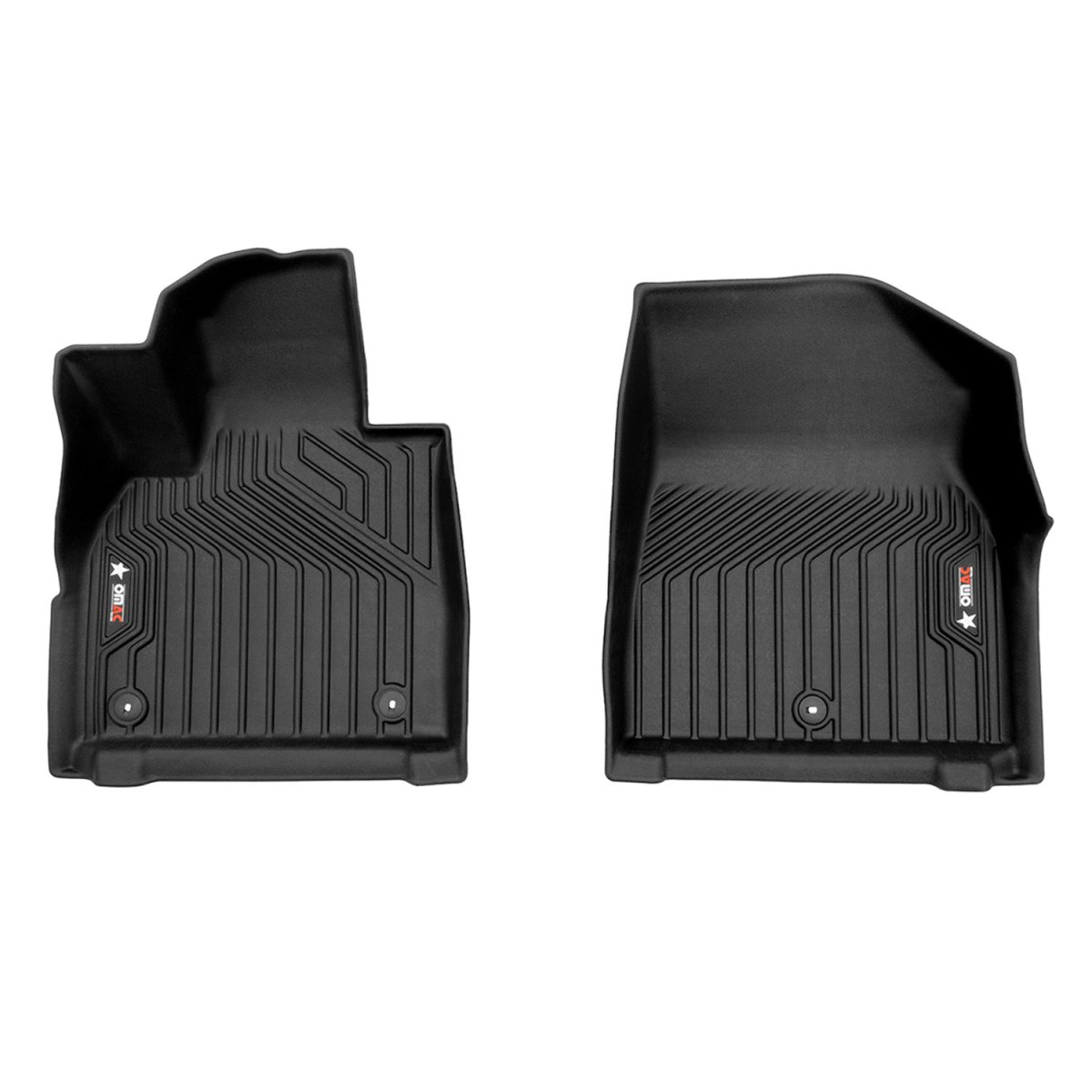 Hyundai Palisade Floor Mats - First Row - Omac - 3D Texan, Premium TPE - Black - 2020-2025